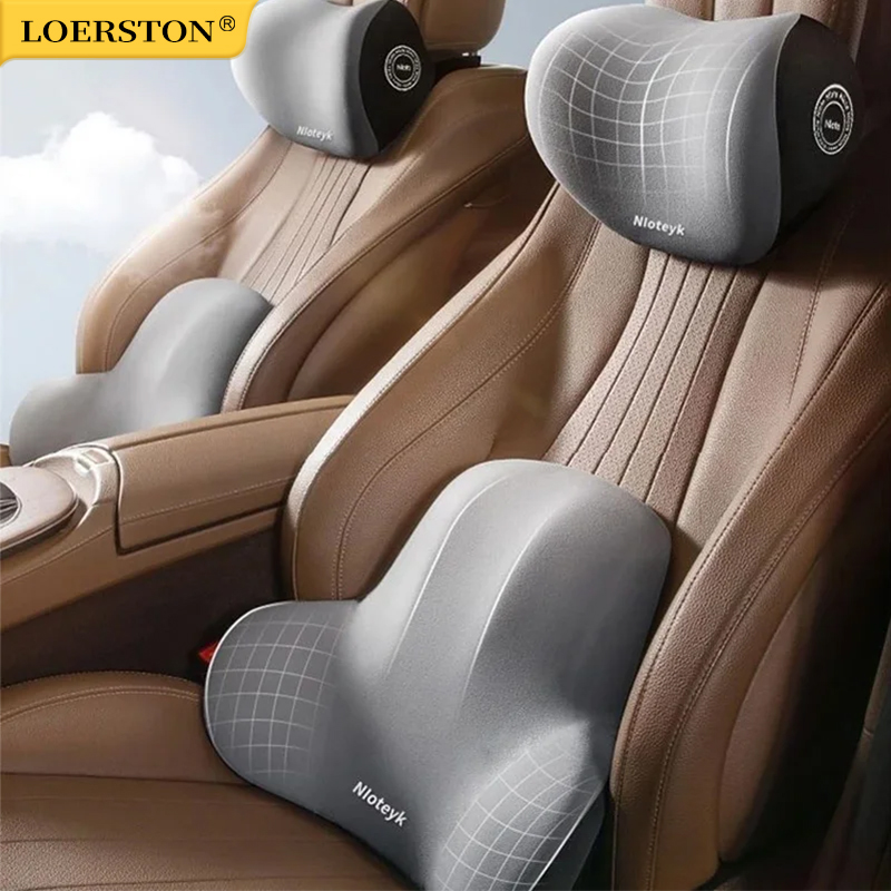 Memory Foam Car Neck Pillow Lumbar Support - Bantalan jok mobil busa memori, penopang