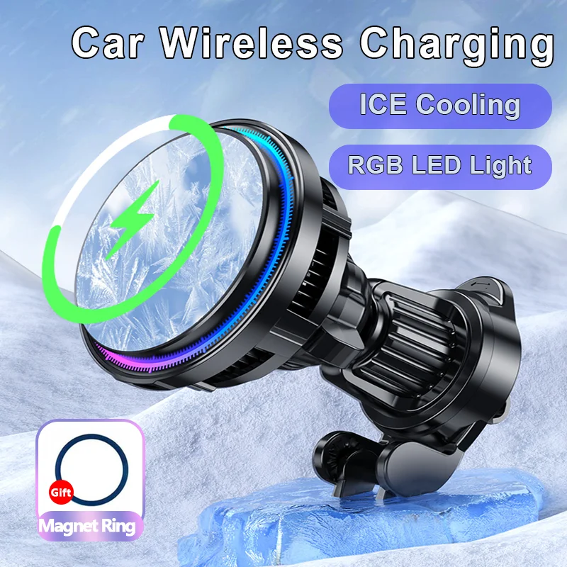 Wireless Car Charger Mount Fast Charging - Dudukan Pengisi Daya Mobil Nirkabel Magnetik