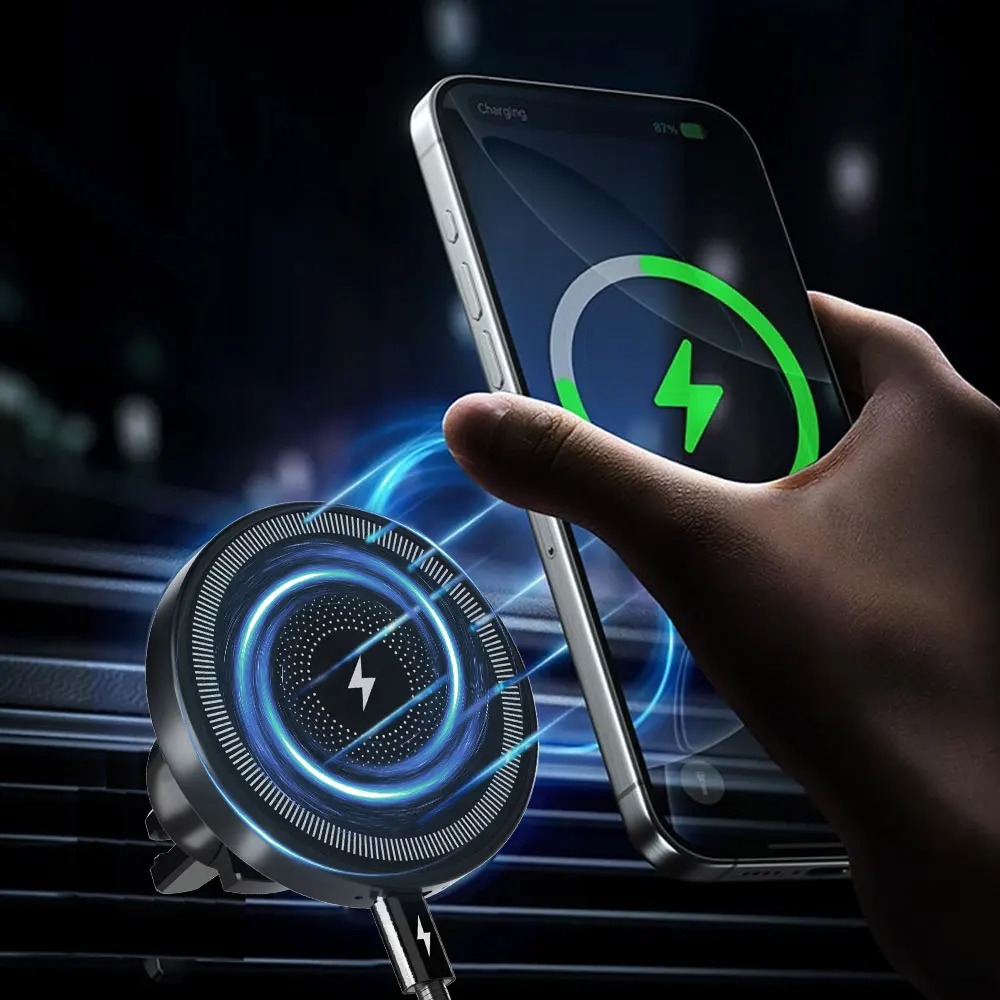Pengisi Daya Mobil Nirkabel Ma - Magnetic Phone Holder For Car Vent ulasan dan harga