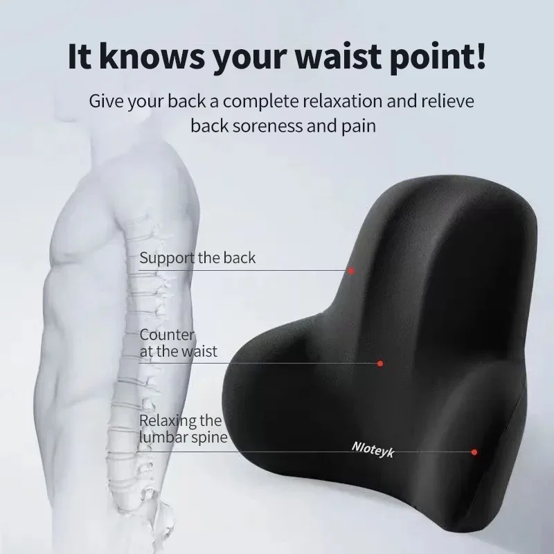 Bantalan jok mobil busa memori - Memory Foam Car Neck Pillow Lumbar Support ulasan dan harga