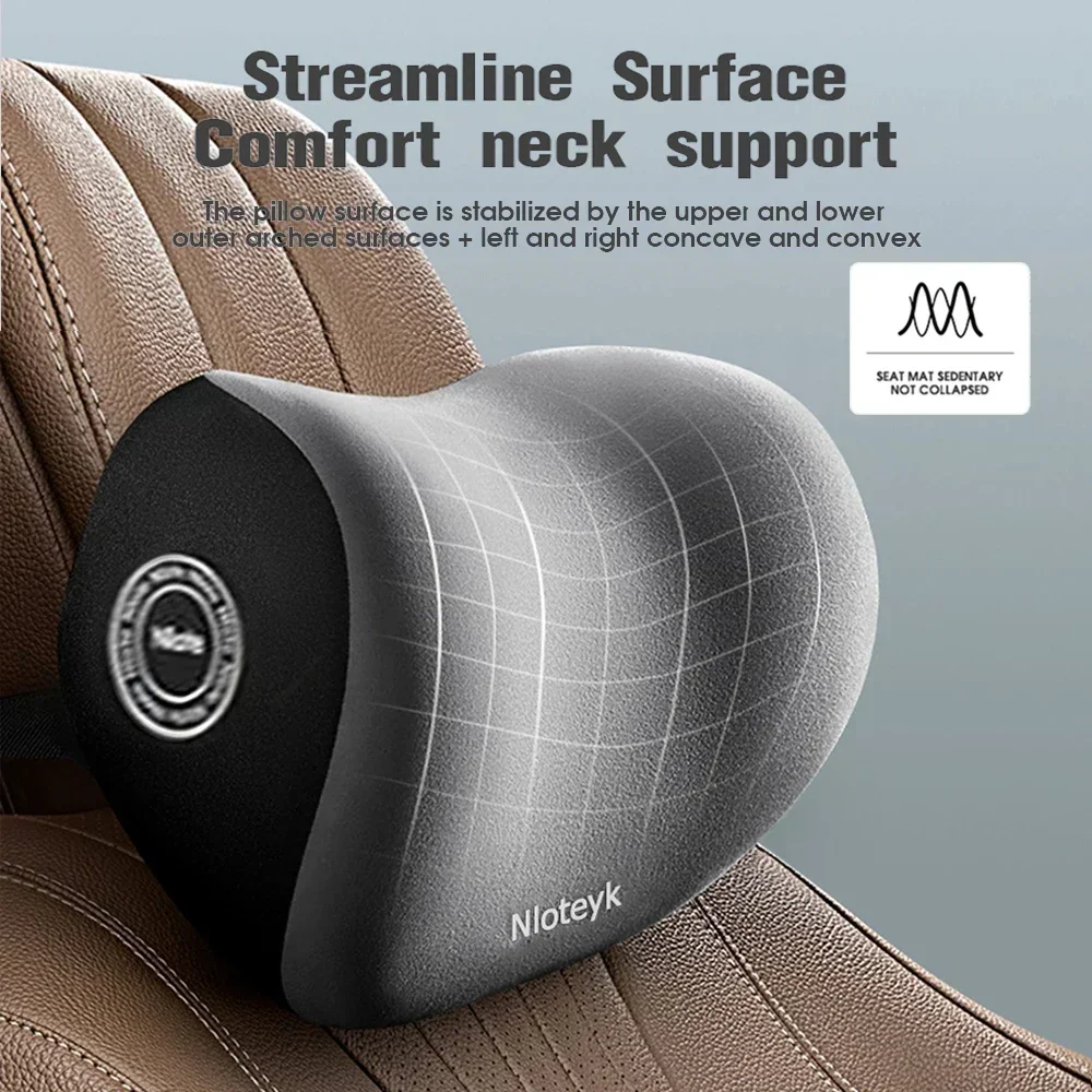 Bantal Leher & Penyangga Pingg - Memory Foam Car Neck Pillow Lumbar Support ulasan dan harga