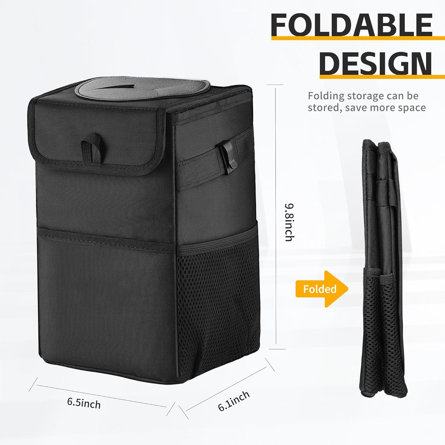Tempat Sampah Mobil 3-In-1 den - Waterproof Car Trash Can With Lid ulasan dan harga